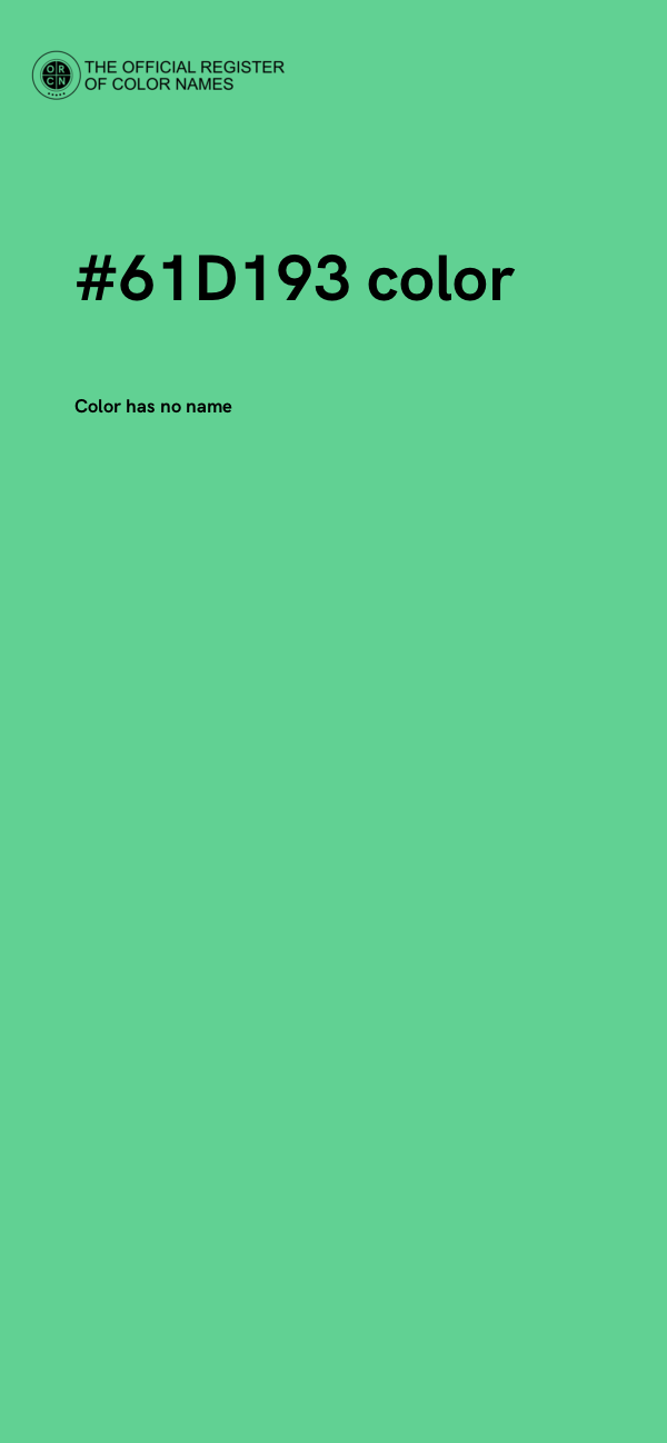 #61D193 color image