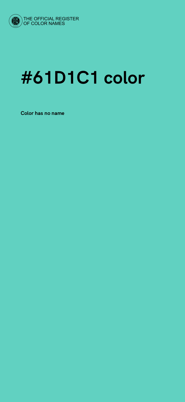 #61D1C1 color image