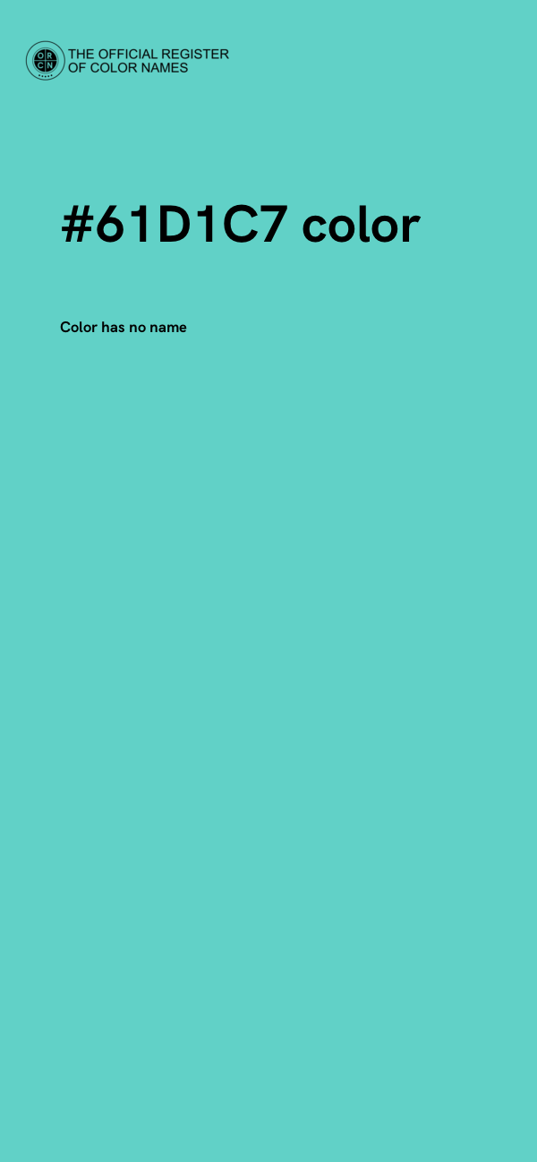 #61D1C7 color image