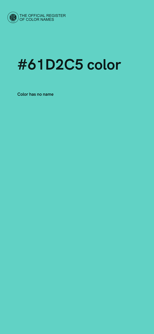 #61D2C5 color image