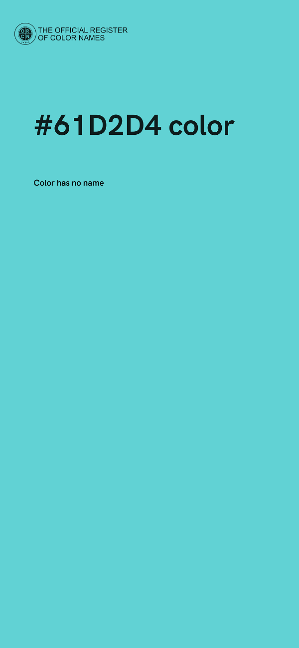 #61D2D4 color image