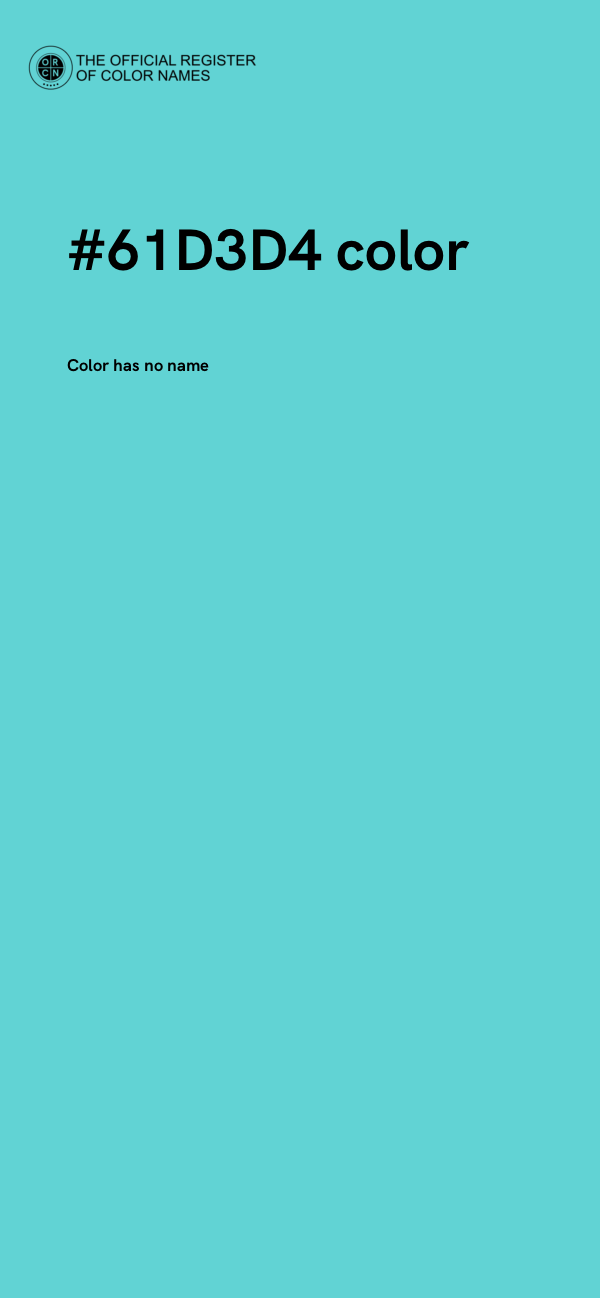 #61D3D4 color image