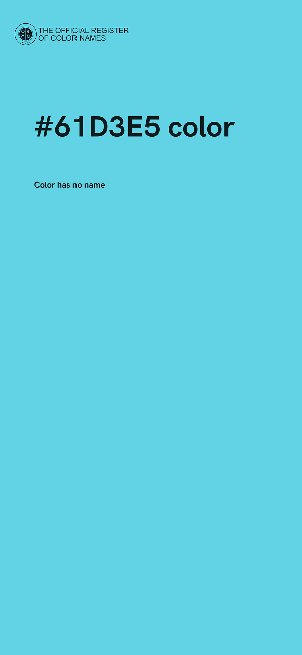 #61D3E5 color image
