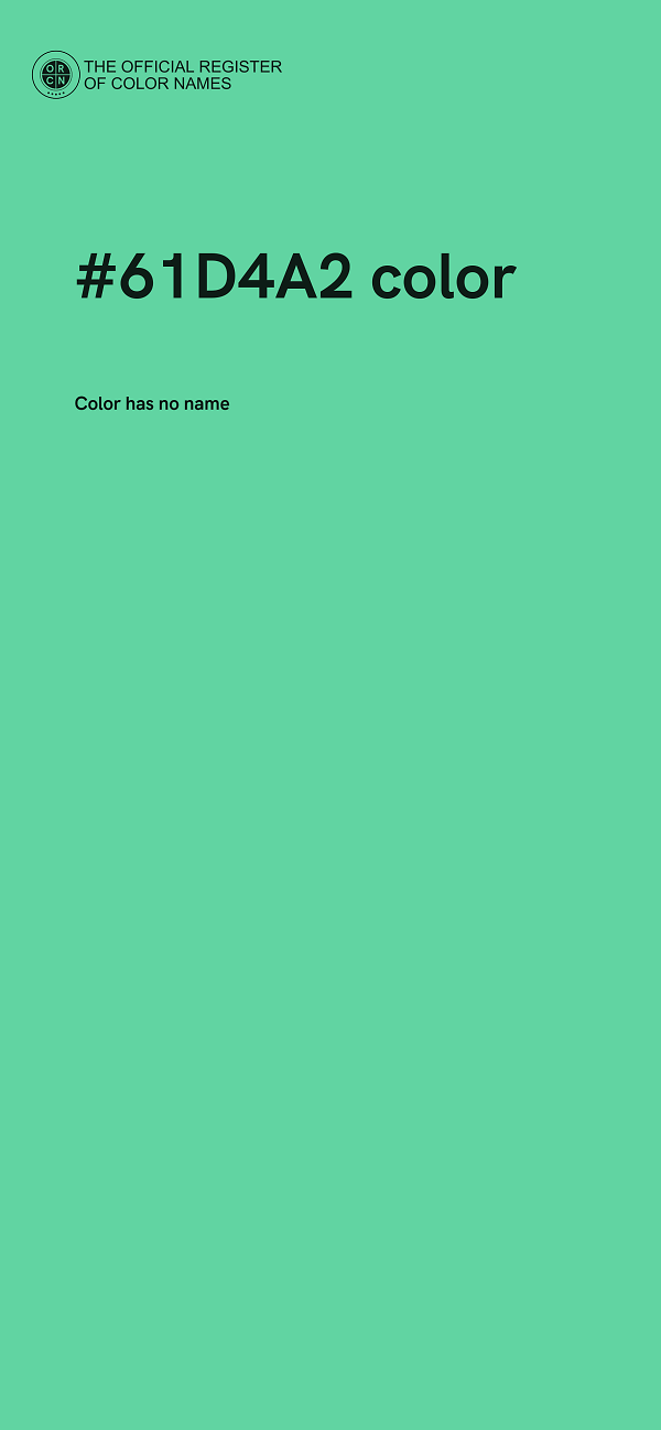 #61D4A2 color image