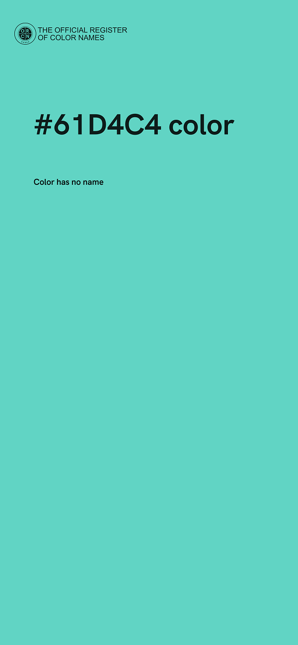 #61D4C4 color image