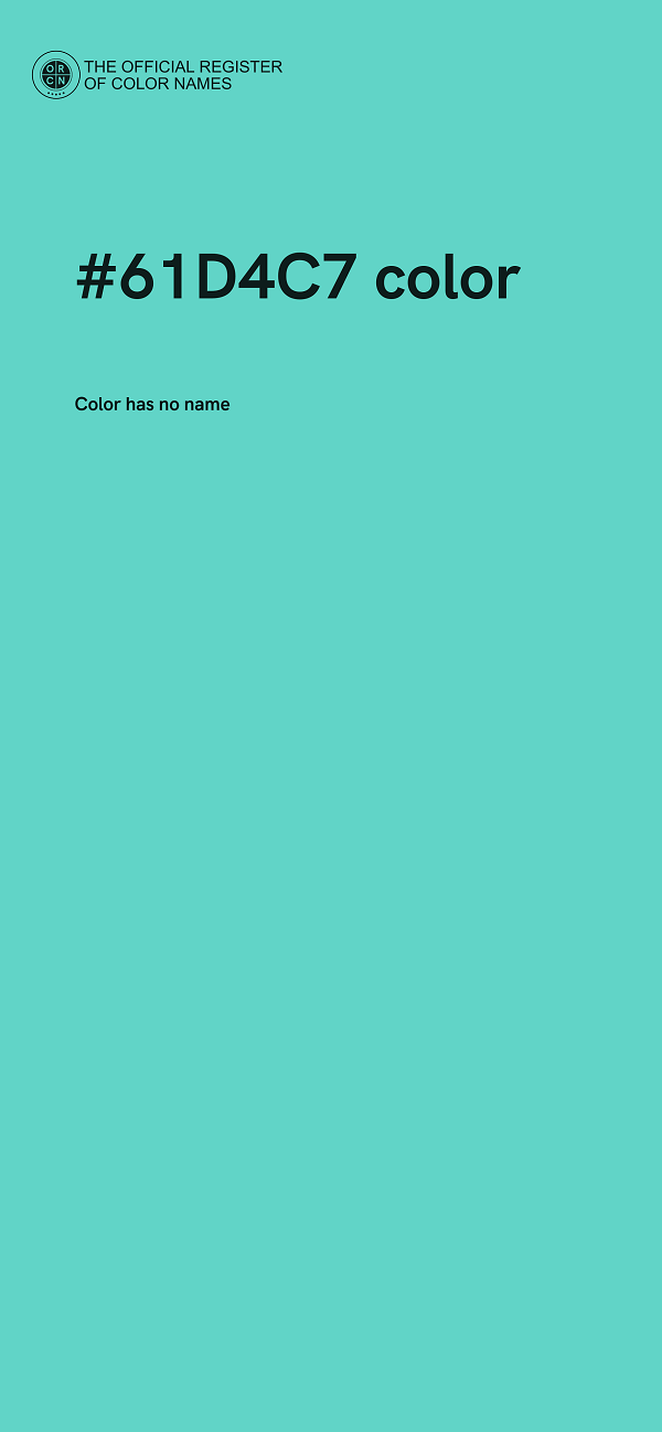 #61D4C7 color image