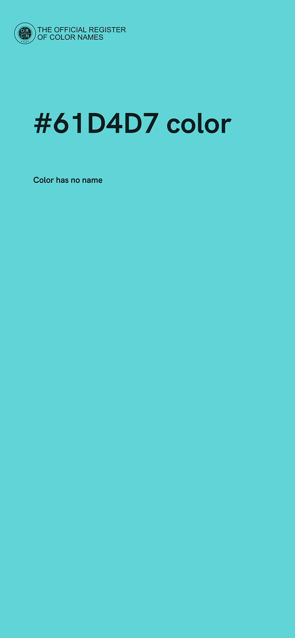 #61D4D7 color image