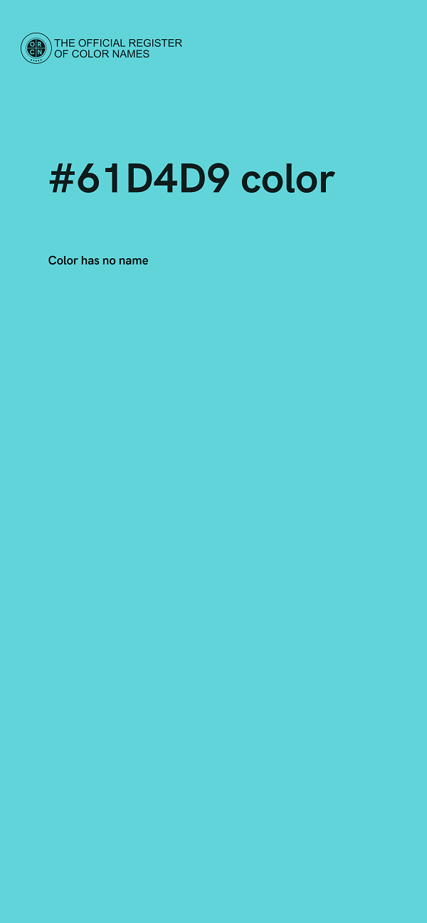#61D4D9 color image