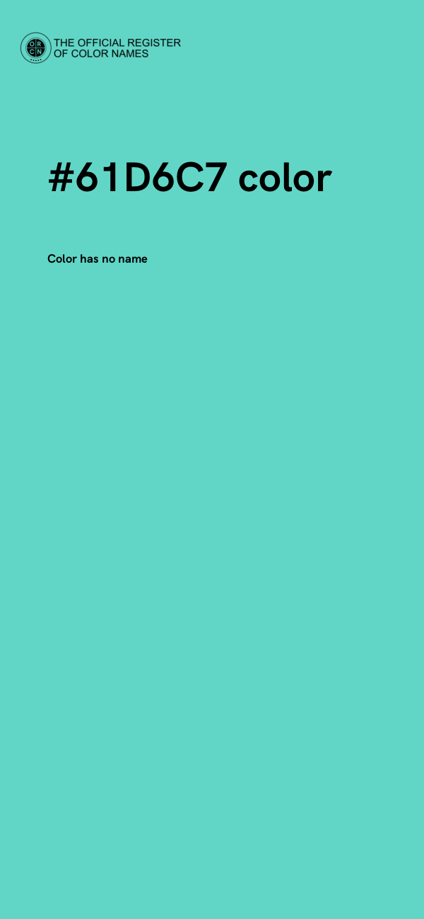 #61D6C7 color image