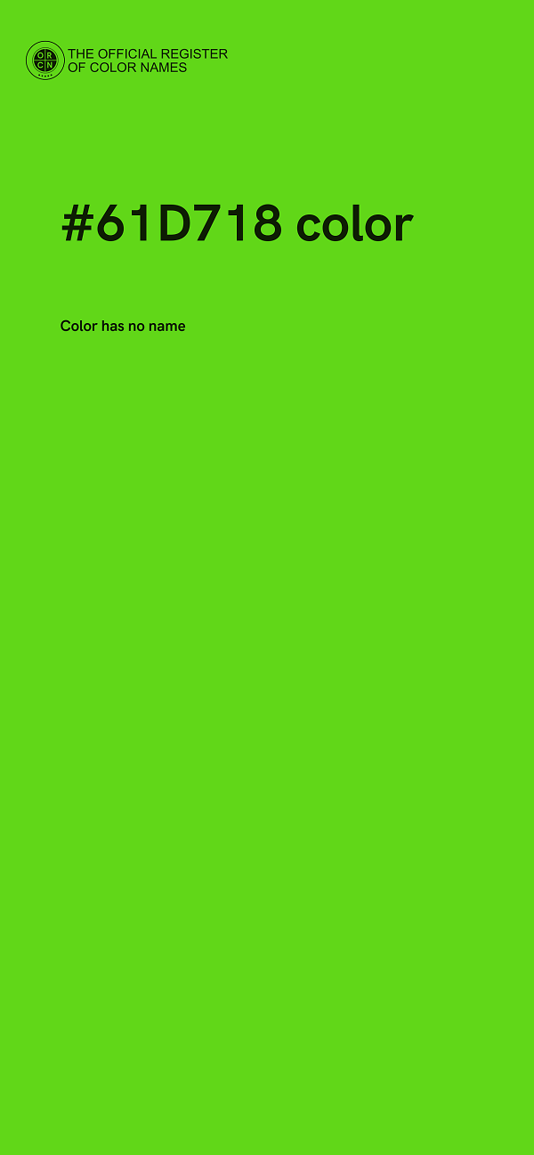 #61D718 color image
