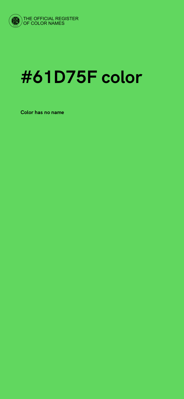 #61D75F color image