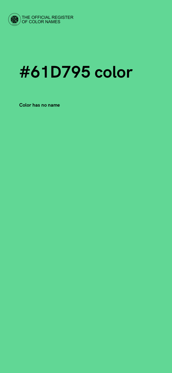 #61D795 color image
