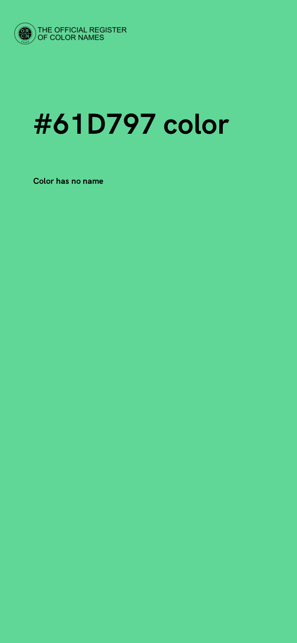#61D797 color image