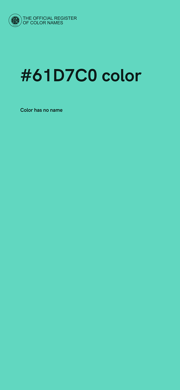 #61D7C0 color image