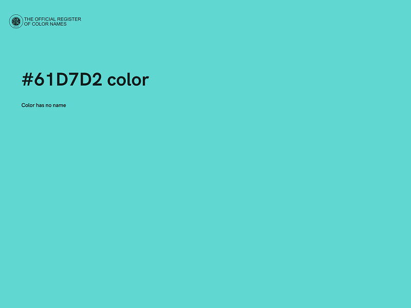 #61D7D2 color image