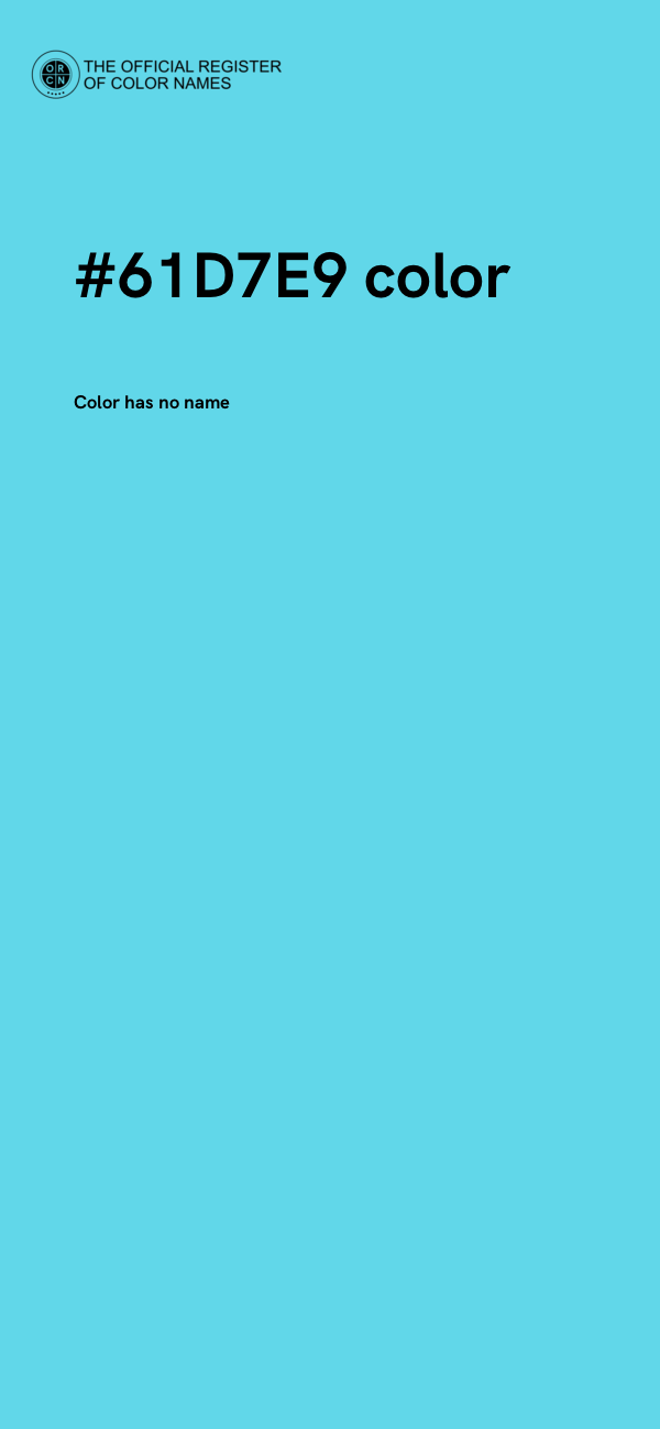 #61D7E9 color image