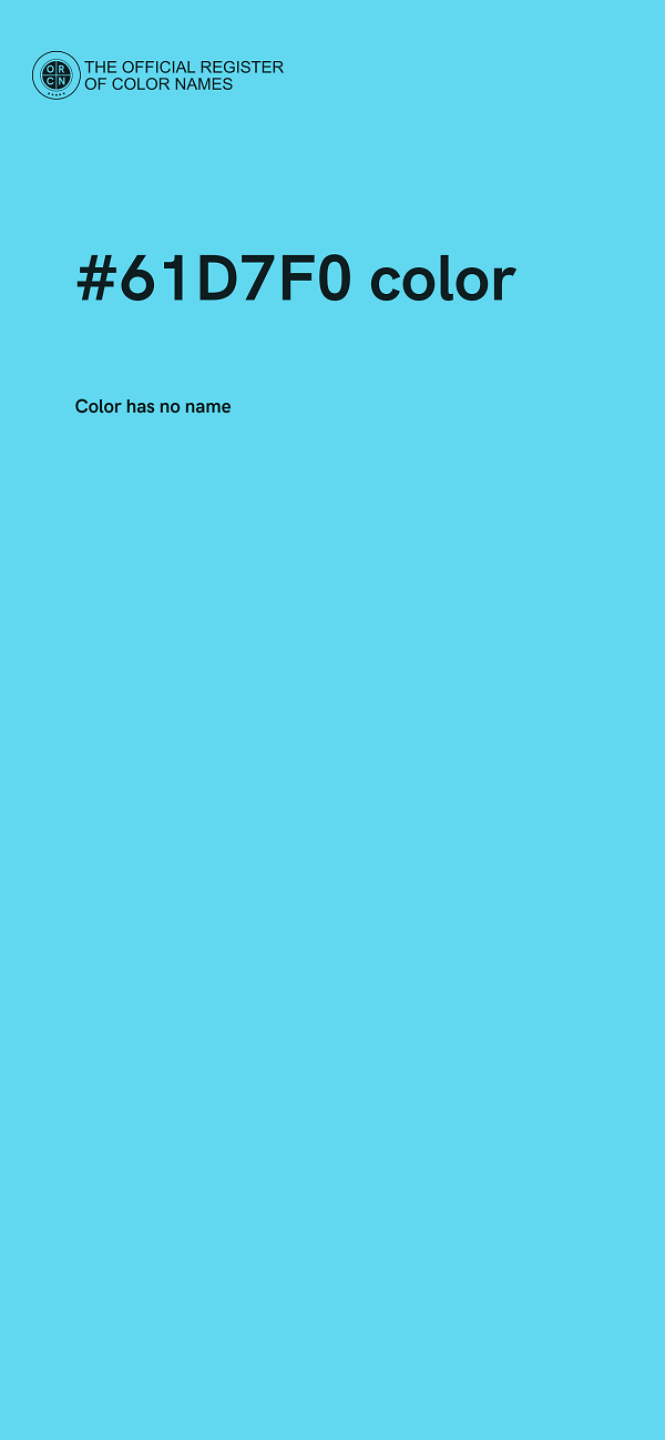 #61D7F0 color image