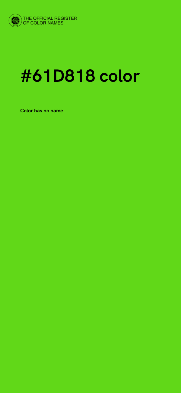 #61D818 color image