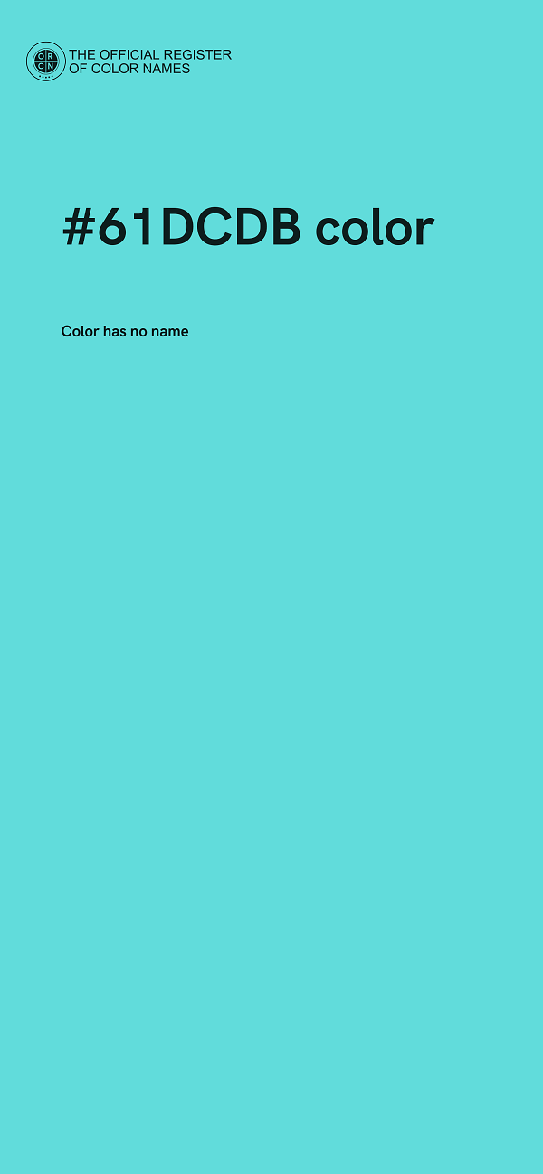 #61DCDB color image