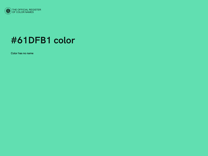 #61DFB1 color image