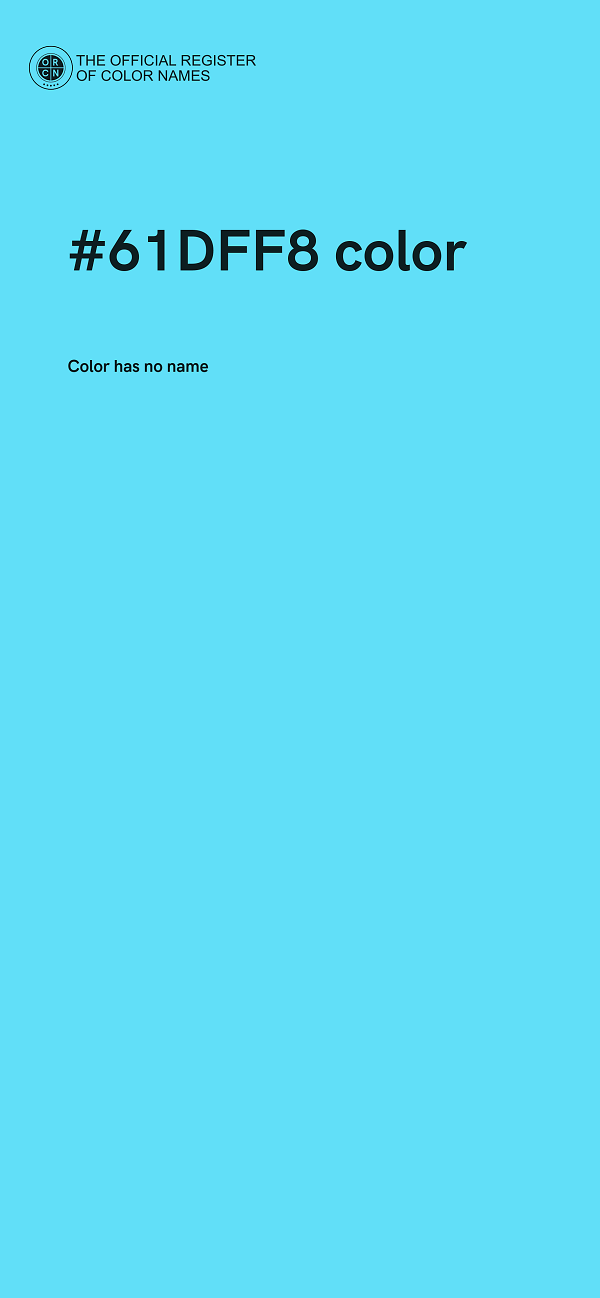 #61DFF8 color image