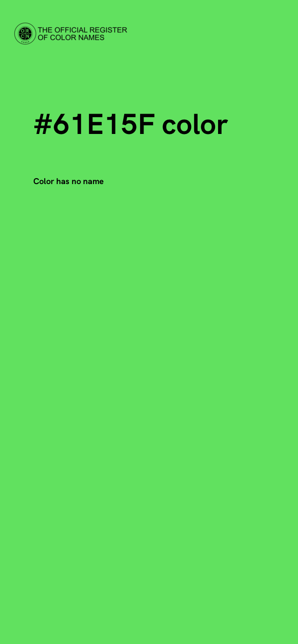 #61E15F color image