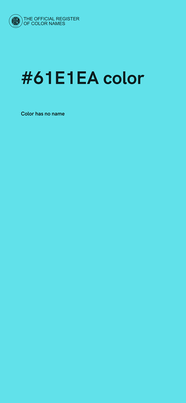#61E1EA color image