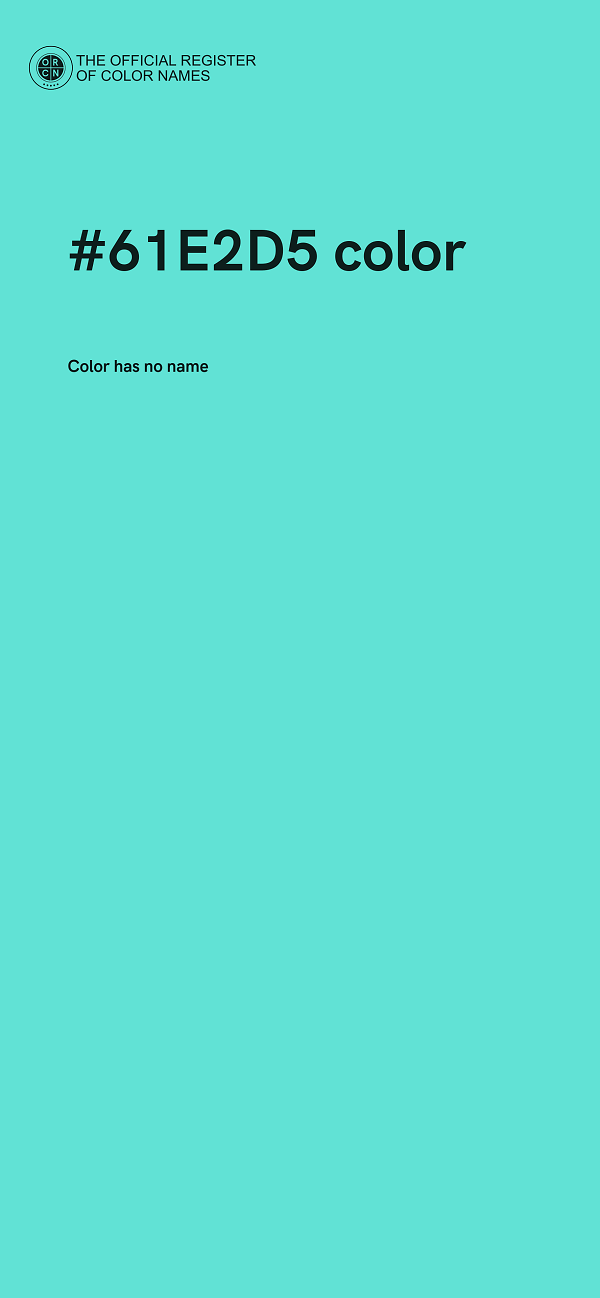 #61E2D5 color image