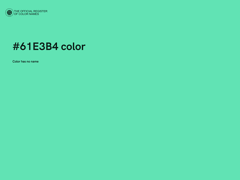 #61E3B4 color image