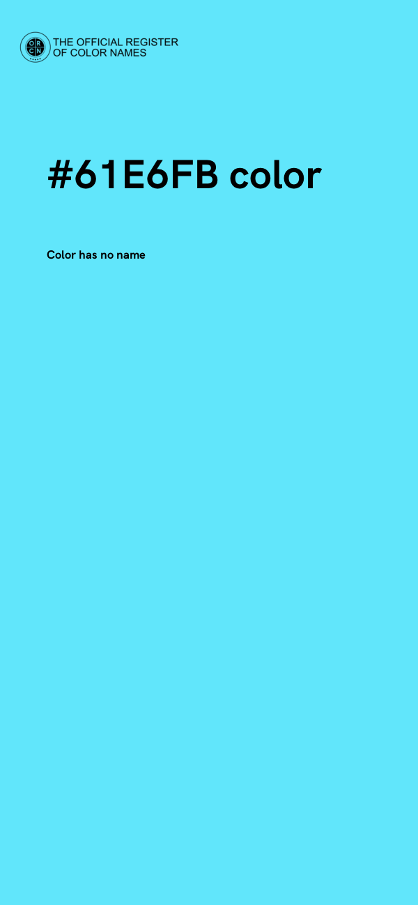 #61E6FB color image