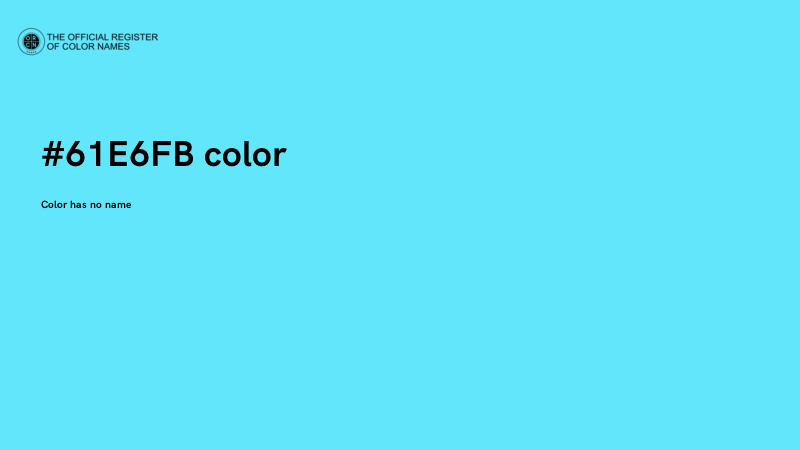 #61E6FB color image