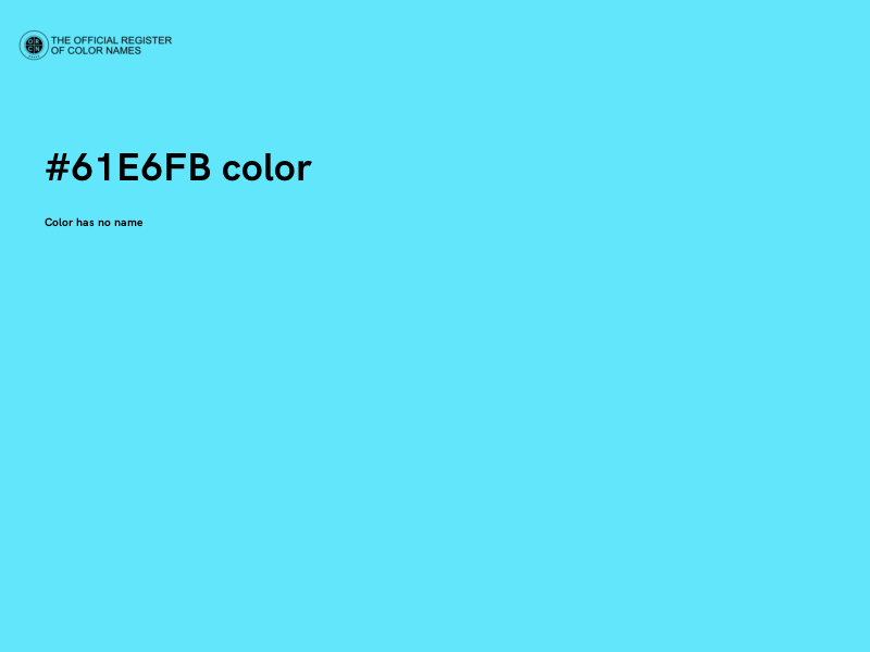 #61E6FB color image