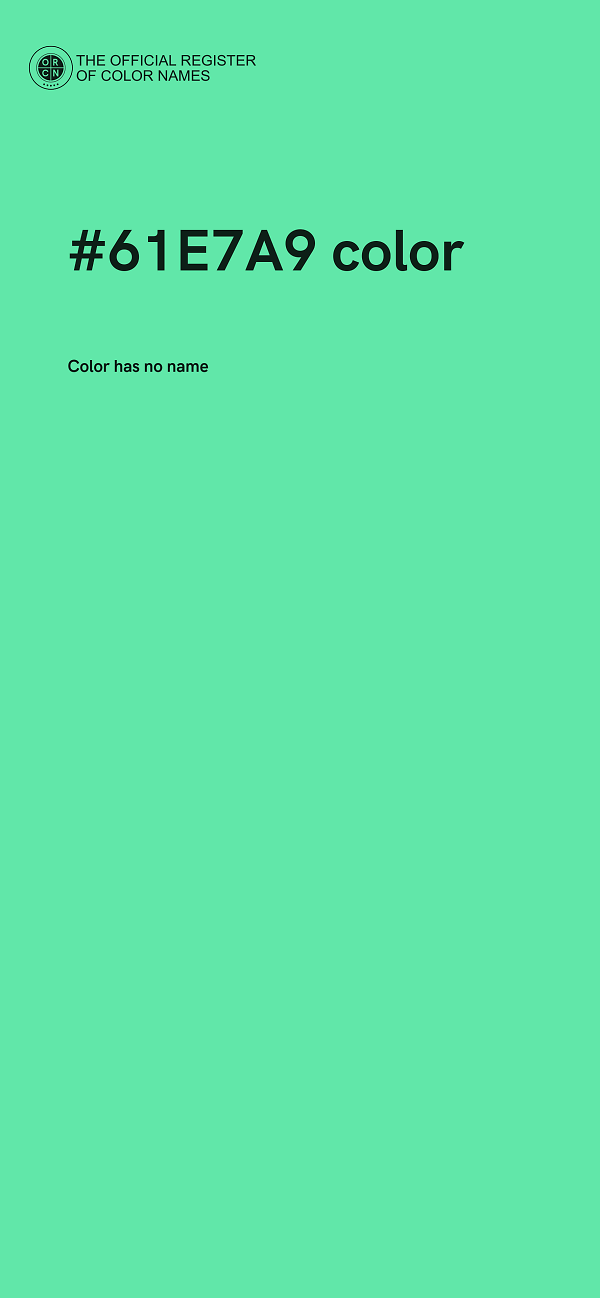 #61E7A9 color image