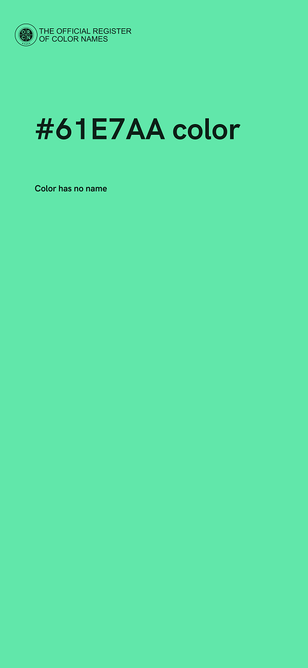 #61E7AA color image