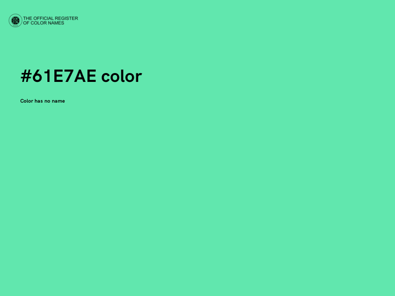 #61E7AE color image