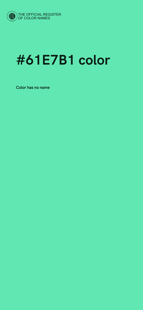 #61E7B1 color image