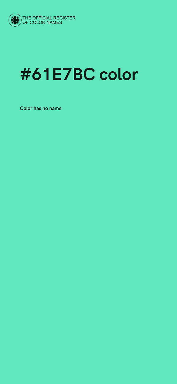 #61E7BC color image