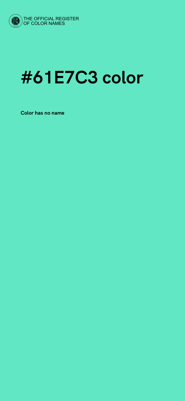#61E7C3 color image