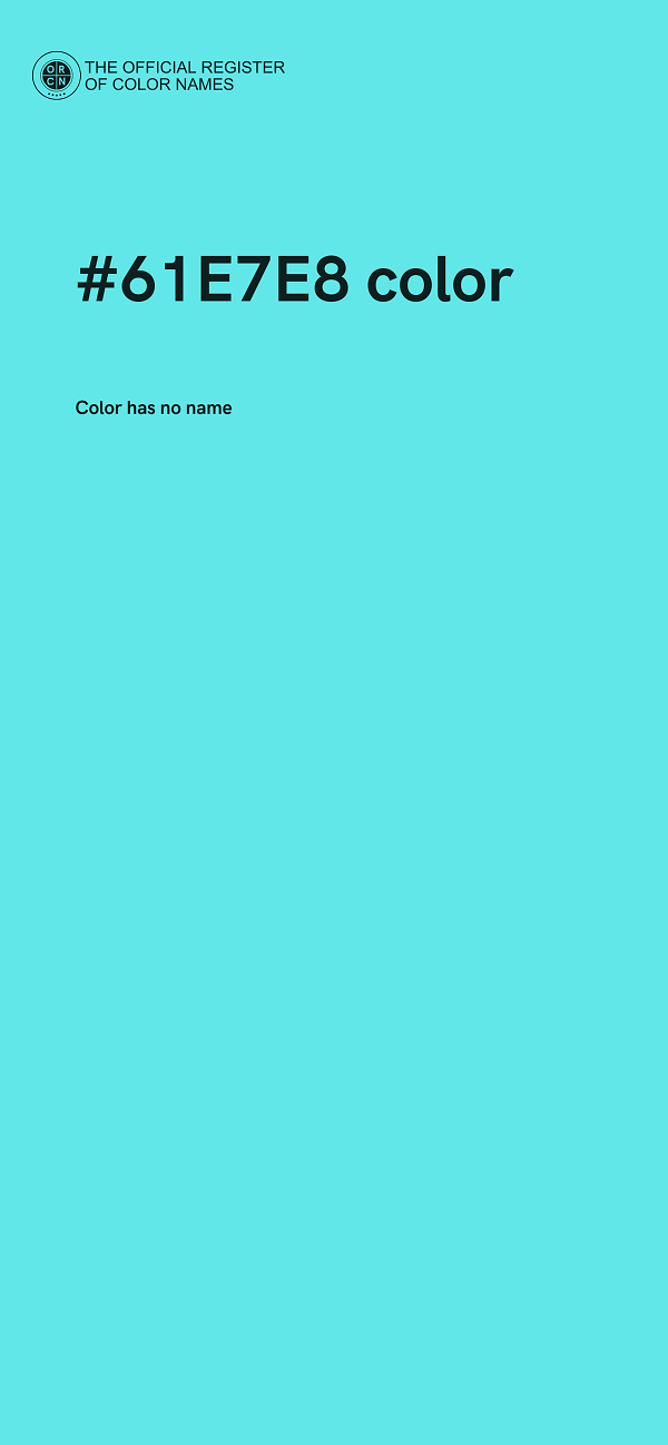 #61E7E8 color image