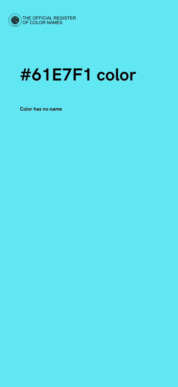 #61E7F1 color image