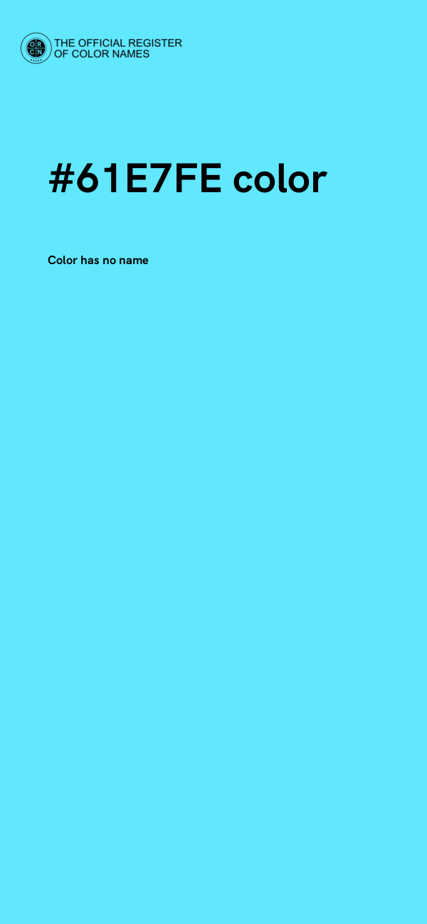 #61E7FE color image