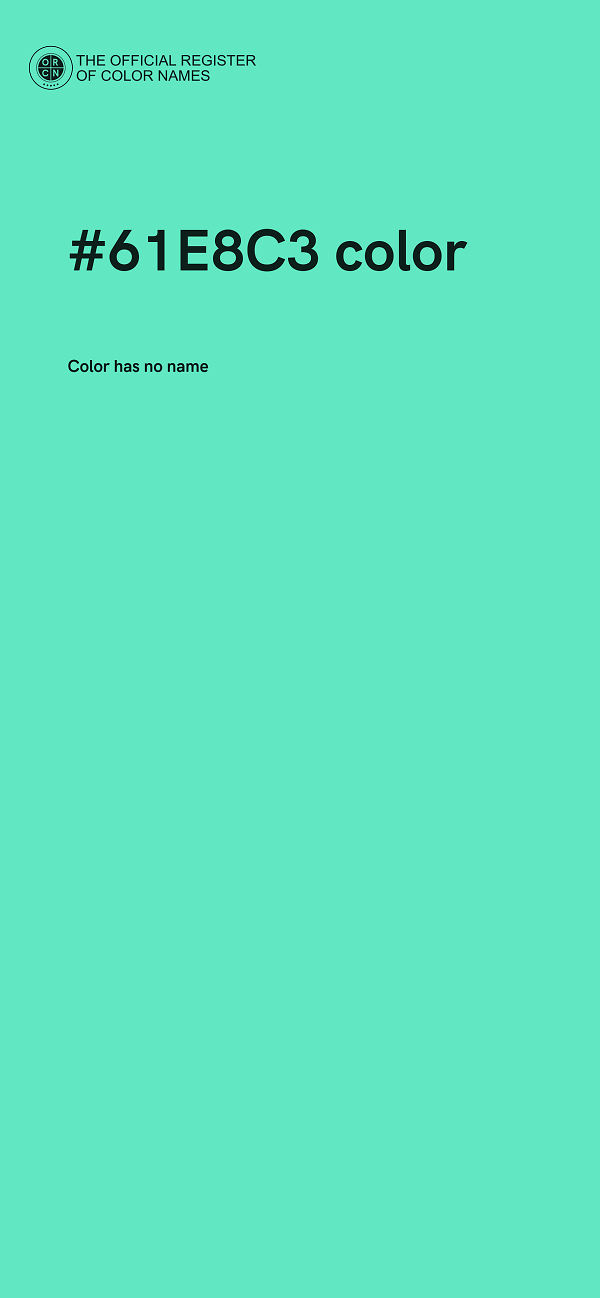 #61E8C3 color image