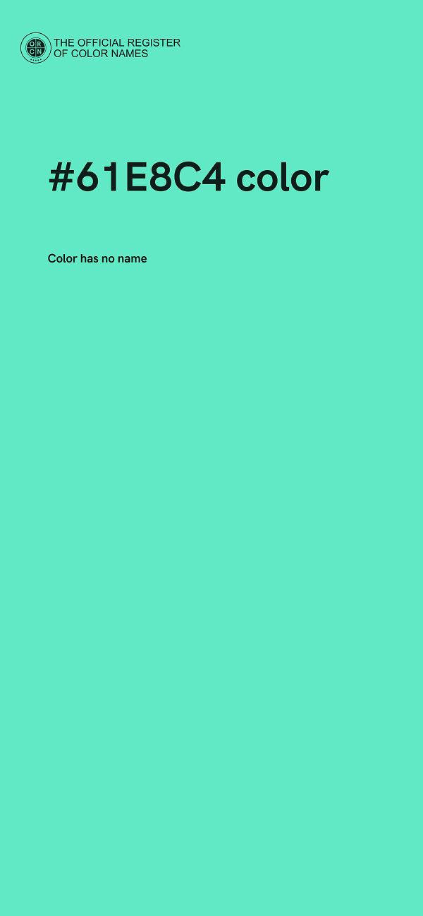 #61E8C4 color image
