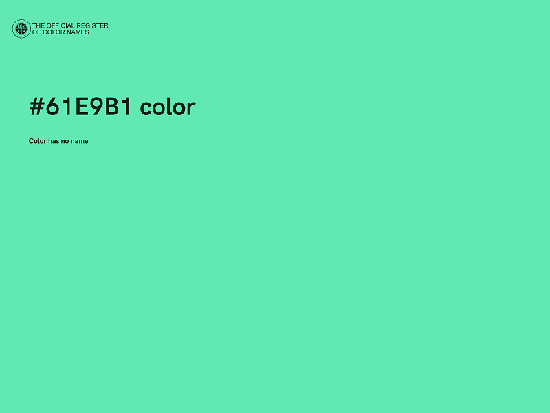 #61E9B1 color image