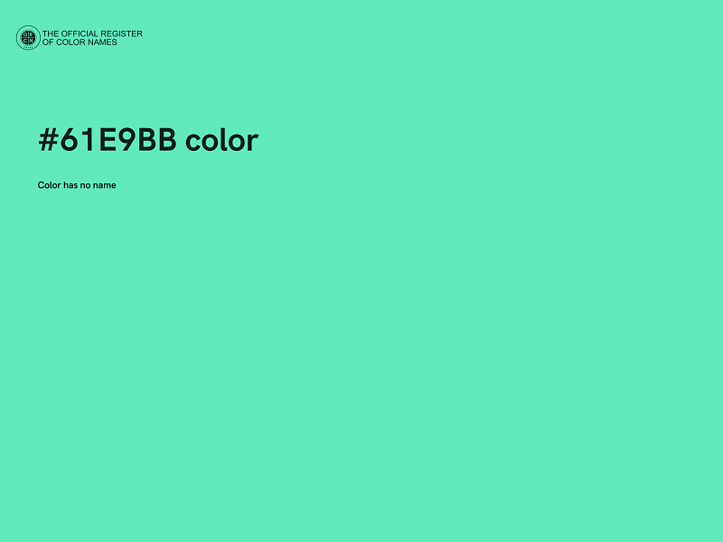 #61E9BB color image
