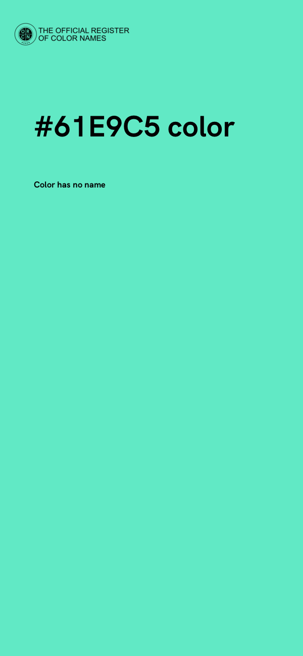 #61E9C5 color image
