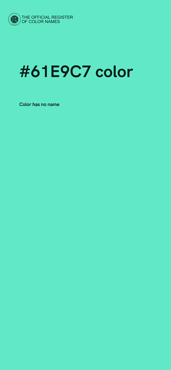 #61E9C7 color image