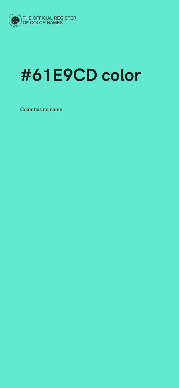 #61E9CD color image