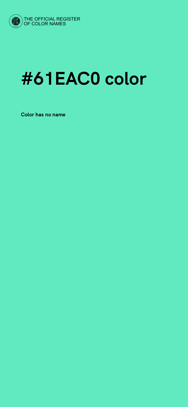 #61EAC0 color image