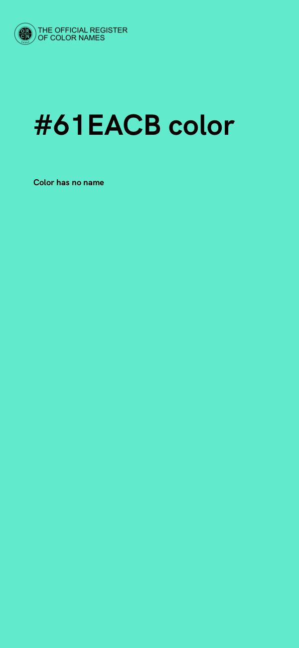#61EACB color image